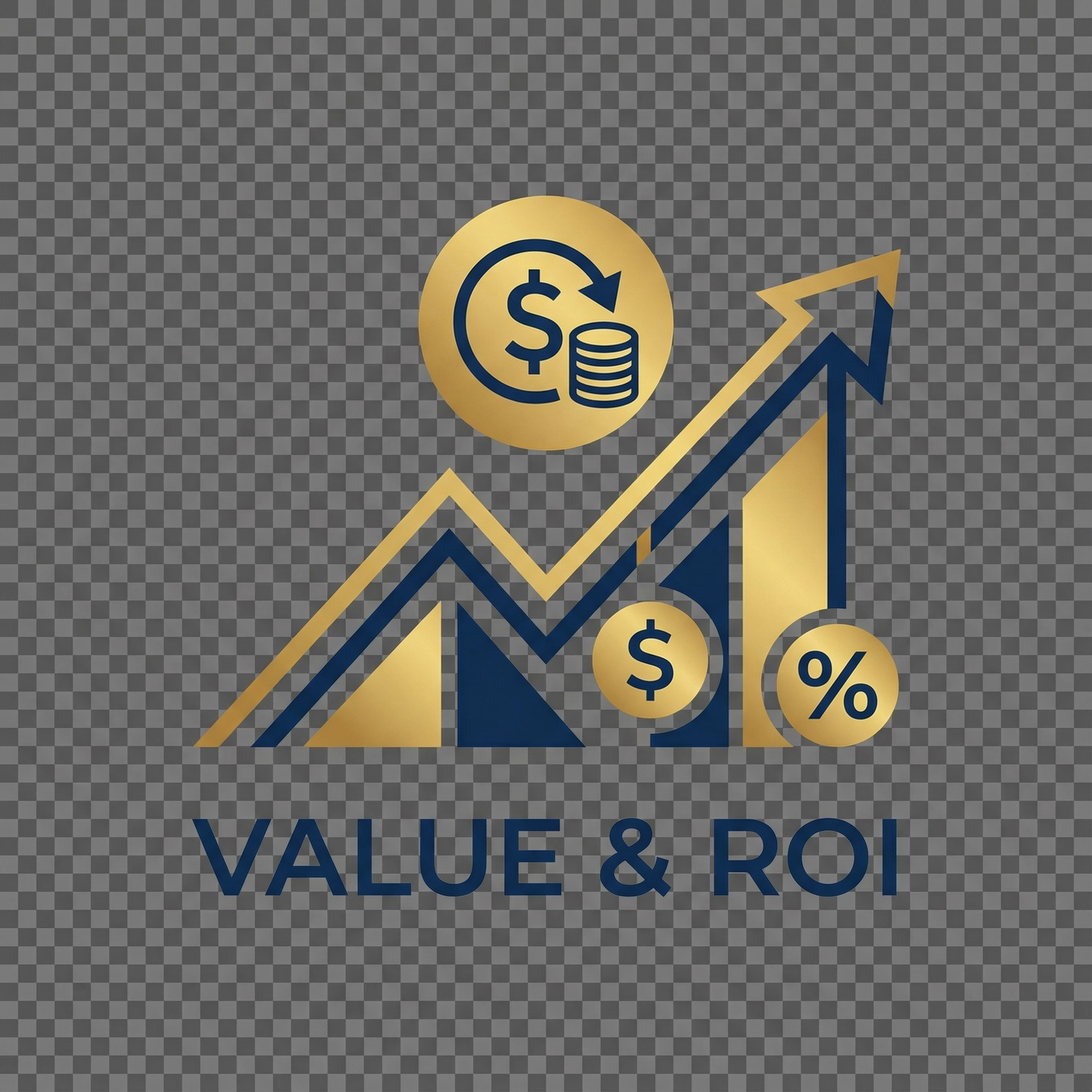 Value for investment analysis icon